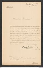 k.k. naturhistorisches Hofmuseum, Intendanzakten 1885-1896 (Hauer), Aktenzahl Z.366/1888, Seite 1